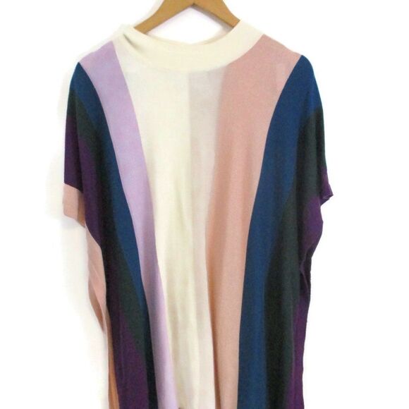 Chico's Stripe Mock Neck Poncho Small Medium NWT - Picture 6 of 7